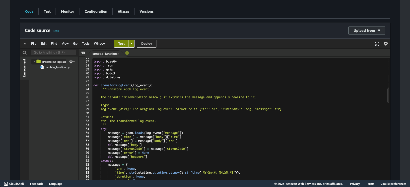 Lambda example