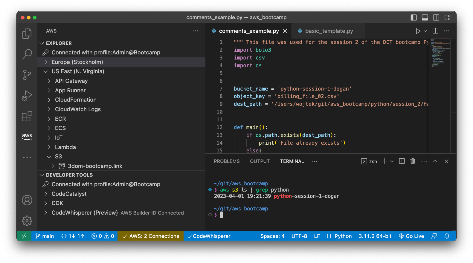 Visual Studio Code example