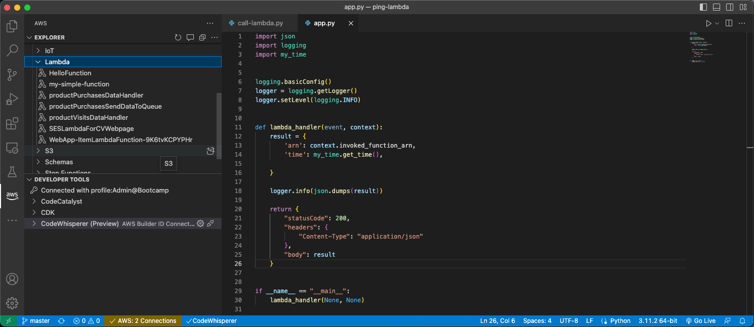 Visual Studio Code example